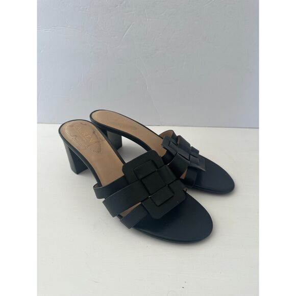 Lauren Ralph Lauren Whitnee Slide On Sandal Heels Black Size 8.5 - Picture 3 of 5